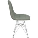 Ver imagem 2 de Kit 4 Cadeiras Charles Eames Botonê Eiffel Base Metal Cromado - Cinza