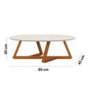 Ver imagem 7 de Mesa de Centro Classic com Pés em Madeira Maciça Moveis House Off White/Nature