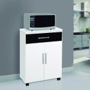 Ver imagem 2 de BALCÃO PARA MICRO-ONDAS BRANCO PRETO - LIZ - 2 PORTAS