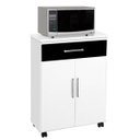 Ver imagem 3 de BALCÃO PARA MICRO-ONDAS BRANCO PRETO - LIZ - 2 PORTAS