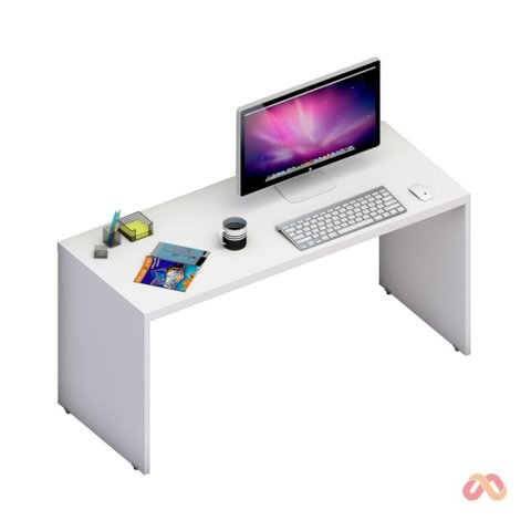 Mesa Bancada para Escritório Branca 120x60