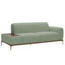 Ver imagem 1 de Sofá Molino 3 Lugares 180cm C/mesa Auxiliar Direito Pés Ouro.f Bouclé Verde Claro - Nexta Casa