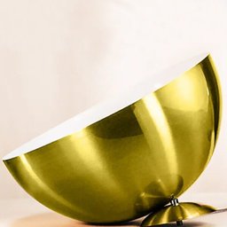 Lustre Pendente Meia Lua 30cm De Alumínio Dourado Metálico - 4