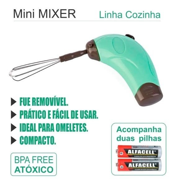 Mixer Misturador Espumador Batedor /Omelete/Shake/ Portátil - 2