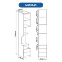 Ver imagem 2 de Módulo Mesa de Cabeceira 1 Porta Elegance Cinza