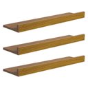 Ver imagem 2 de Kit 3 Prateleiras Porta Quadros 100 X 10cm Freijó Suporte Invisível