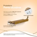 Ver imagem 4 de Kit 3 Prateleiras Porta Quadros 100 X 10cm Freijó Suporte Invisível