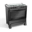 Ver imagem 1 de Fogão 5 Bocas a Gás Mueller com Acendimento Automático e Forno 81,6l Preto Bivolt - Mfi5bb