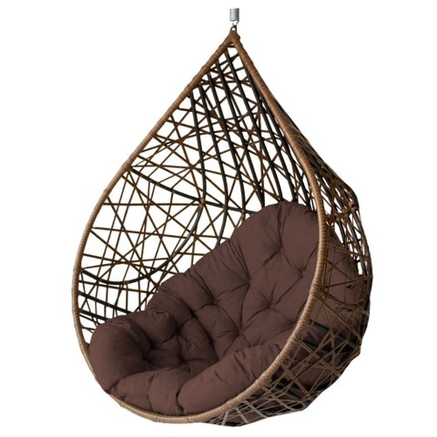 Cadeira Balanço Ninho Suspenso Gota Tramado com Almofada Impermeável