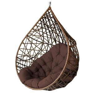 Cadeira Balanço Ninho Suspenso Gota Tramado com Almofada Impermeável