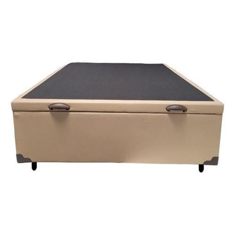 Cama Casal Box Baú 138x188 Entrega Apenas Cidade Sao Paulo - Corino - Bege
