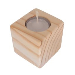 Kit 3 Porta Velas de Madeira Rustica Porta Velas Decorativo - 3