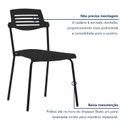 Ver imagem 6 de Kit 4 Cadeiras Base Tubular Fixa Clean Preto