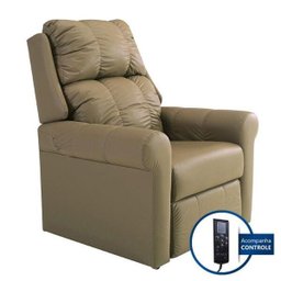 Poltrona Reclinável Herval com Massageador Slim, Bege - 5