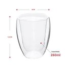 Ver imagem 3 de Copo Parede Dupla de Vidro Café Grande 260ml 2 Peças