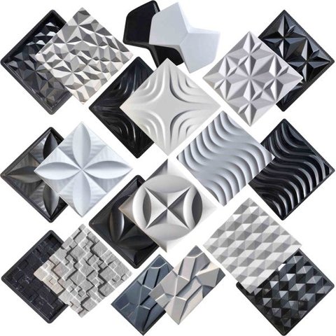 Kit 10 Formas Gesso/Cimento 3D ABS