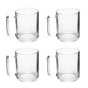 Ver imagem 1 de Xícara Caneca Alça Quadrada de Vidro 250ml com 4 Peças