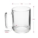 Ver imagem 3 de Xícara Caneca Alça Quadrada de Vidro 250ml com 4 Peças