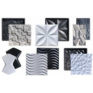 Kit 6 Formas Gesso/Cimento 3D ABS