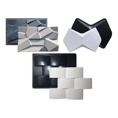 Kit 3 Formas Gesso/Cimento 3D ABS 1.5mm