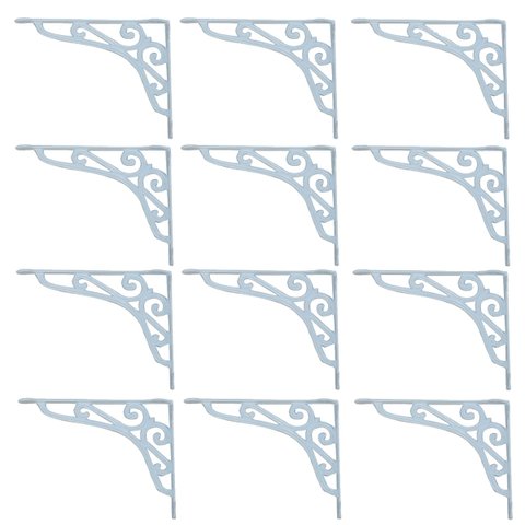 Kit 12 Cantoneiras Brancas Suporte Parede Prateleira 20x25cm