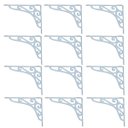 Ver imagem 1 de Kit 12 Cantoneiras Brancas Suporte Parede Prateleira 20x25cm