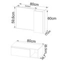 Ver imagem 3 de Conjunto Para Banheiro Gabinete E Espelheira BN3601x02 Branco Tecno Mobili