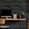 Papel de Parede Adesivo de Pedra Preto Autocolante Para Sala E Quarto - 3
