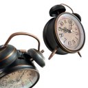 Ver imagem 6 de Relógio Despertador Bronze Vintage Estilo Retrô Envelhecido