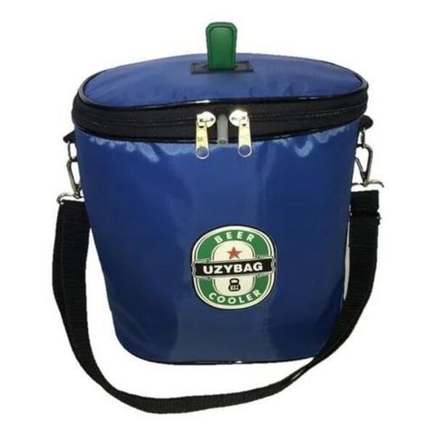 Bolsa Térmica para Barril de Chopp 5 Litros com Espaço para Gelo Azul