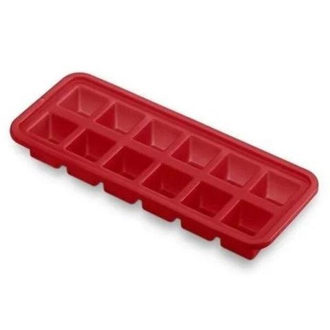 Forma De Gelo De Silicone 12 Cubos Vermelha - UD146