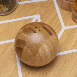 Saleiro Esférico Oikos em Bambu Natural Minimalista - 2