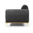 Ver imagem 5 de Sofá 3 Lugares Lisboa D07 com Chaise Esquerda 230cm Veludo Cinza - D’Rossi