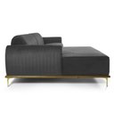 Ver imagem 6 de Sofá 3 Lugares Lisboa D07 com Chaise Esquerda 230cm Veludo Cinza - D’Rossi