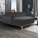 Ver imagem 2 de Sofá 3 Lugares Lisboa D07 com Chaise Esquerda 230cm Veludo Cinza - D’Rossi