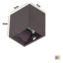 Ver imagem 4 de Arandela Mini Led 2w Branco Quente Cubo Bivolt - Marrom - 110v/220v