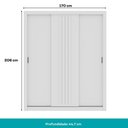 Ver imagem 5 de Guarda-Roupa Casal 3 Portas Doha 2 Gavetas Carraro Ripado