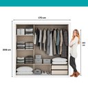 Ver imagem 7 de Guarda-Roupa Casal 3 Portas Doha 2 Gavetas Carraro Ripado