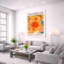 Ver imagem 5 de Quadro Canvas Valencia Flores e Plantas 70x50cm Mold Preta