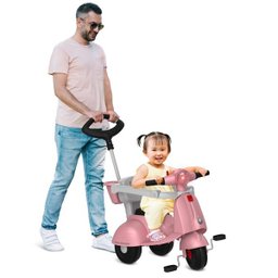 Triciclo Banderetta Passeio &amp; Pedal Rosa Bandeirante 1246 - 2