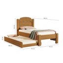 Ver imagem 3 de Cama de Solteiro com Auxiliar SuperSegura Reforçada Lais MDF: Nature