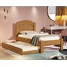 Cama de Solteiro com Auxiliar SuperSegura Reforçada Lais MDF: Nature - 1