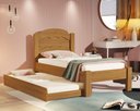 Ver imagem 1 de Cama de Solteiro com Auxiliar SuperSegura Reforçada Lais MDF: Nature