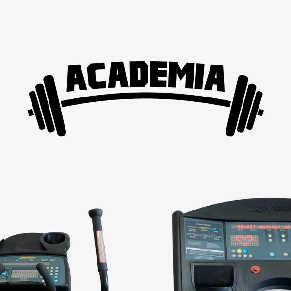 Adesivo de Parede Logo Academia Fitness Palavras Motivação Preto - 3