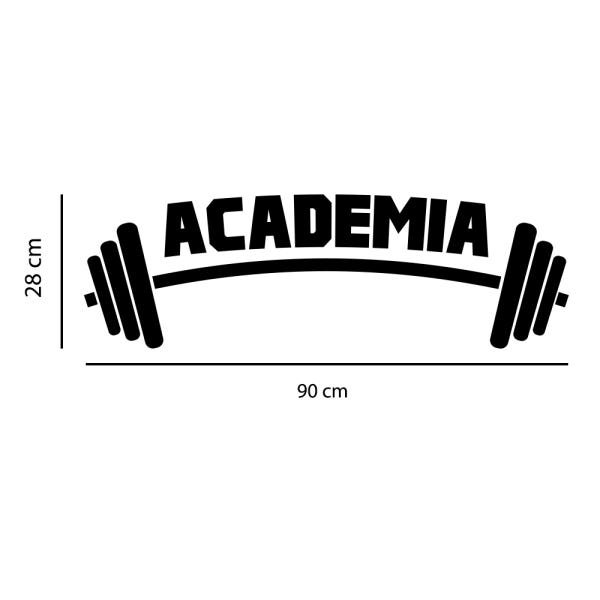 Adesivo de Parede Logo Academia Fitness Palavras Motivação Preto - 5