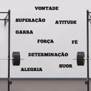 Ver imagem 4 de Adesivo de Parede Logo Academia Fitness Palavras Motivação Preto