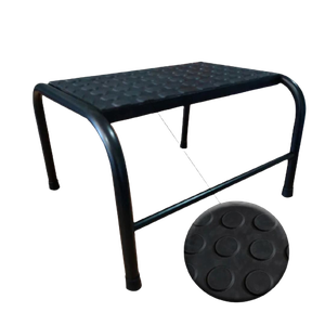 Escada para Maca 1 Degrau Metálica Esmaltada Medcombo Preto