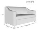 Ver imagem 3 de Namoradeira Sofá 2 Lugares Clinica Recepção Sala de Espera Branco