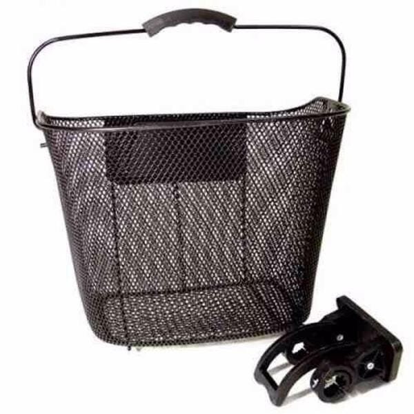 Cesta de Engate Arame Preto Guidão 31,8mm com Suspensão Dianteira - 1