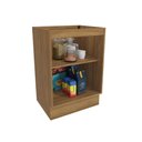 Ver imagem 3 de Balcão Celeste Kappesberg 100% Mdf 1 Porta Nogueira/azul 60cm